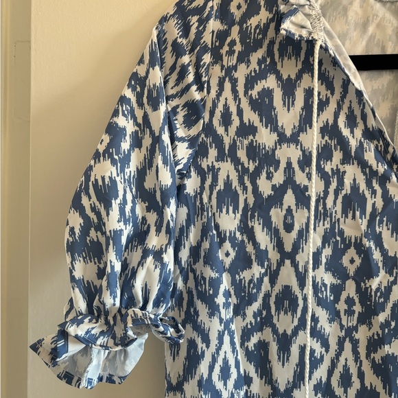 Blue tribal midi dress - Picture 3 of 4